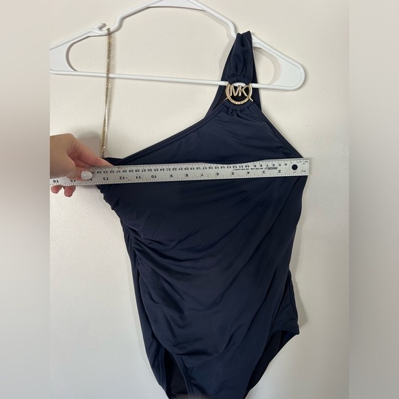 Michael Kors One Shoulder Navy Swimsuit - Picture 6 of 6